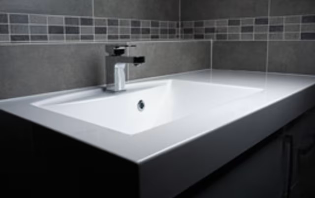 Bathroom sink showing enguard product
