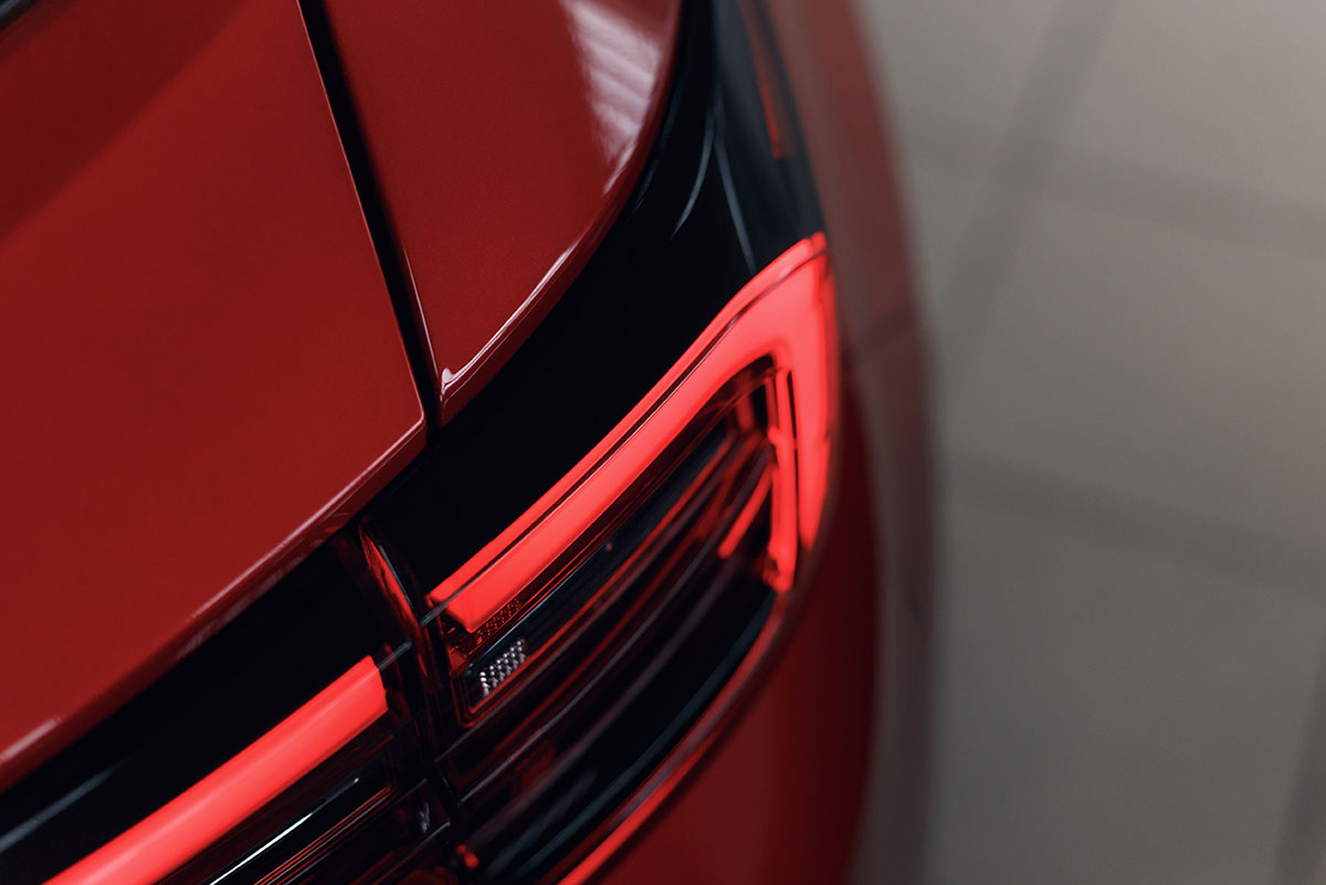 Red car tail light material