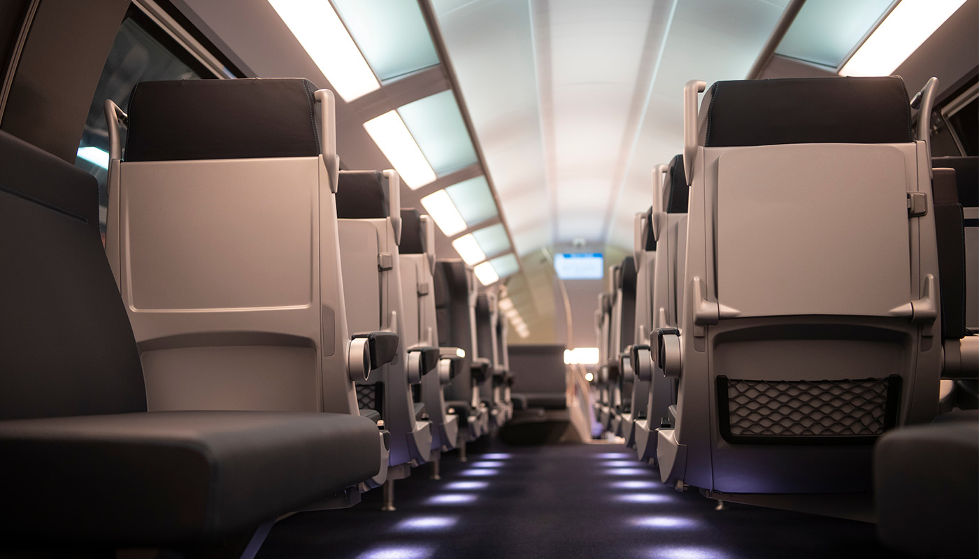 Rail seats fire retardance material