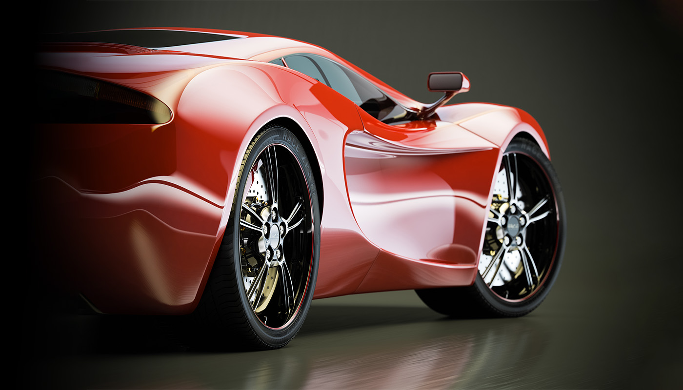 Red car depicting transportation