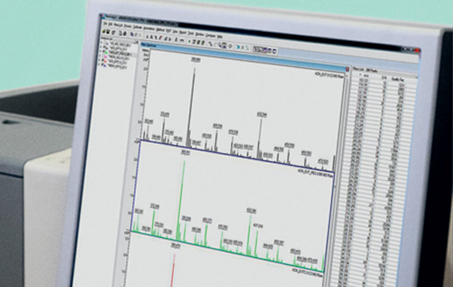 Viewing spectroscopy data on a screen