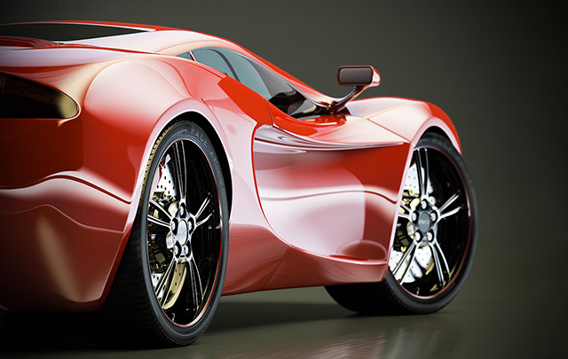 Red car depicting transportation